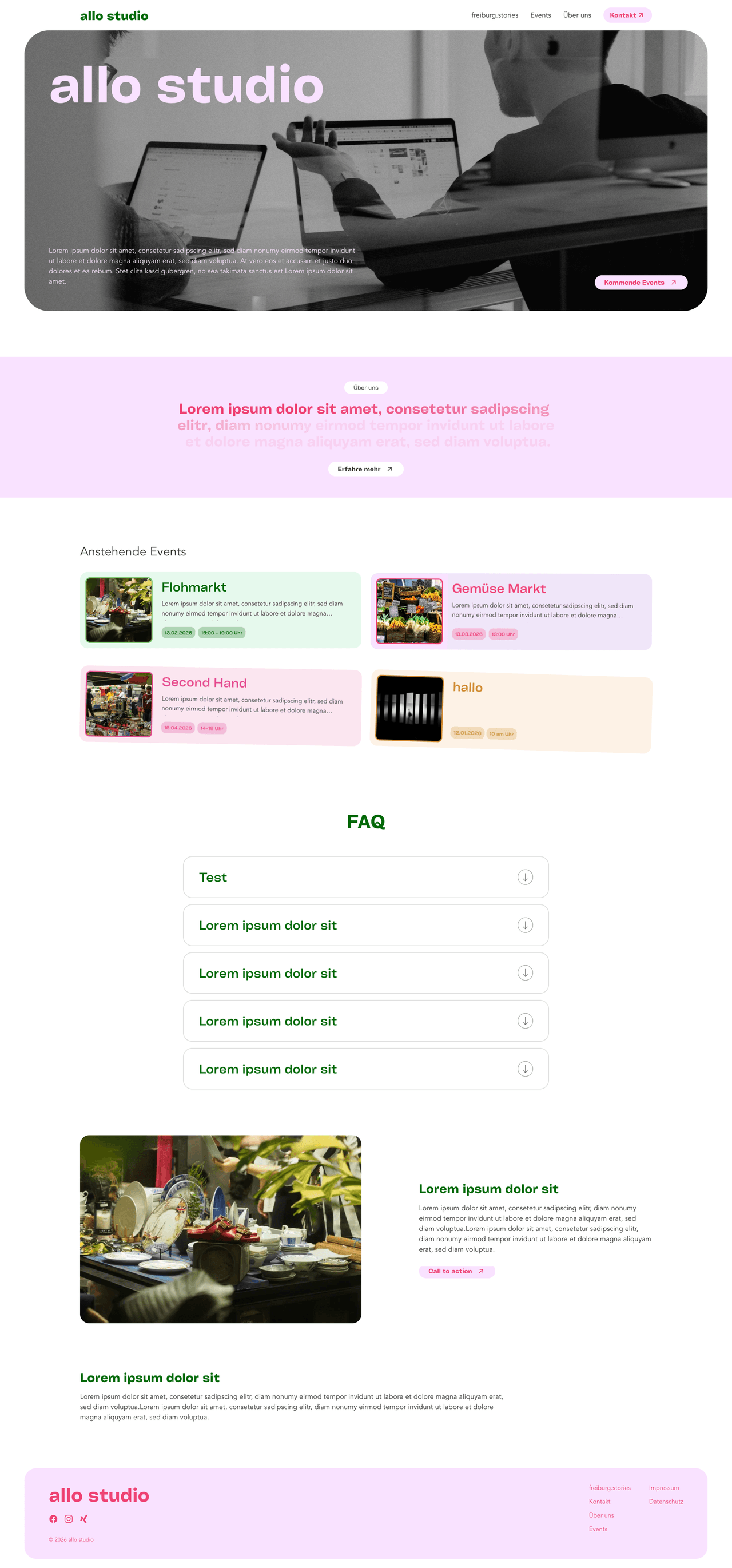 Full screenshot of allo.studio project