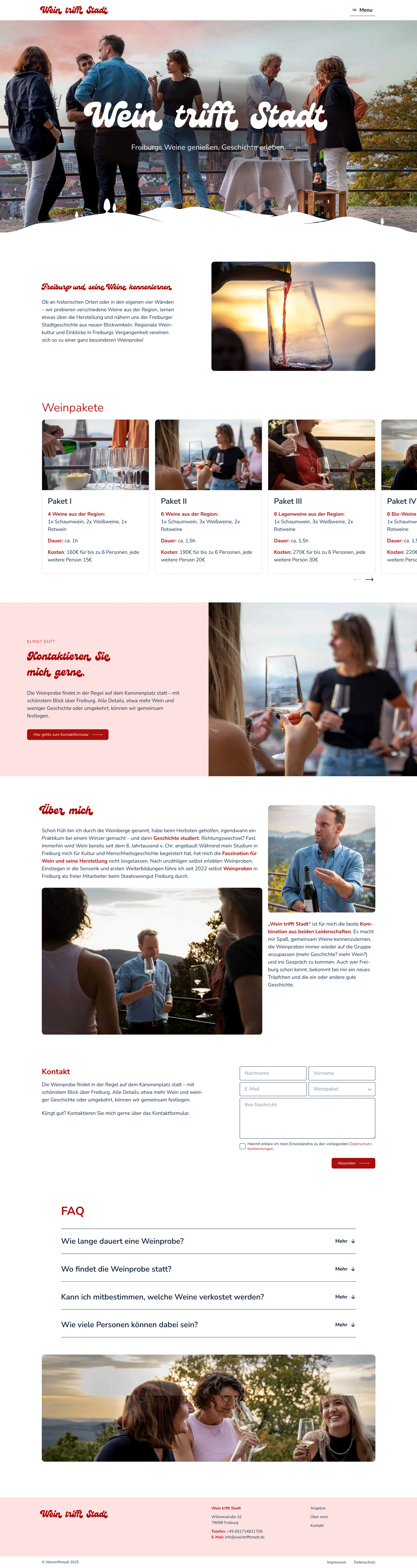 Full screenshot of Wein trifft Stadt project