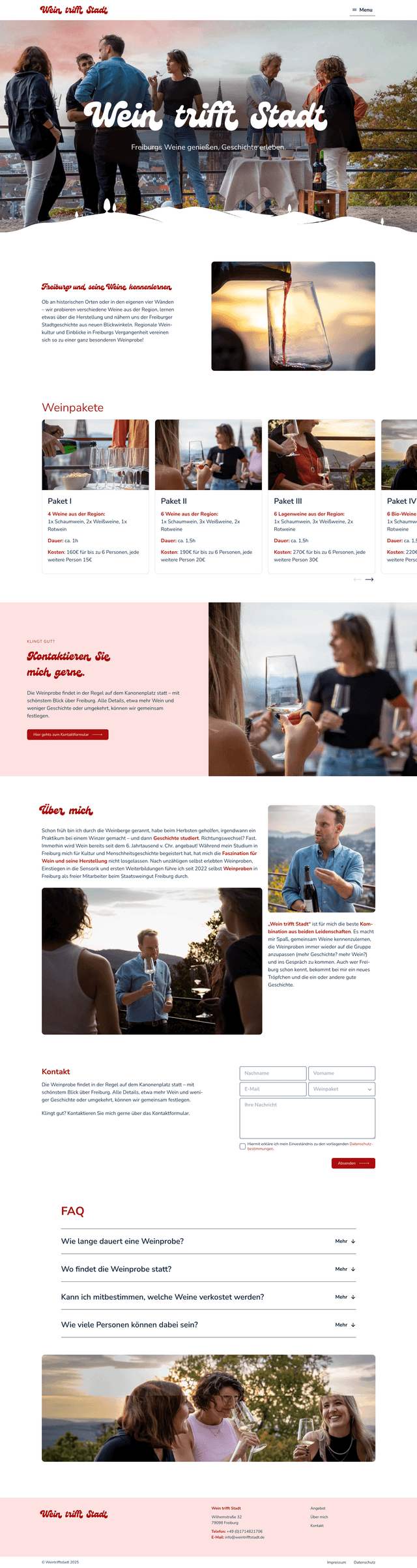 Screenshot of Wein trifft Stadt project