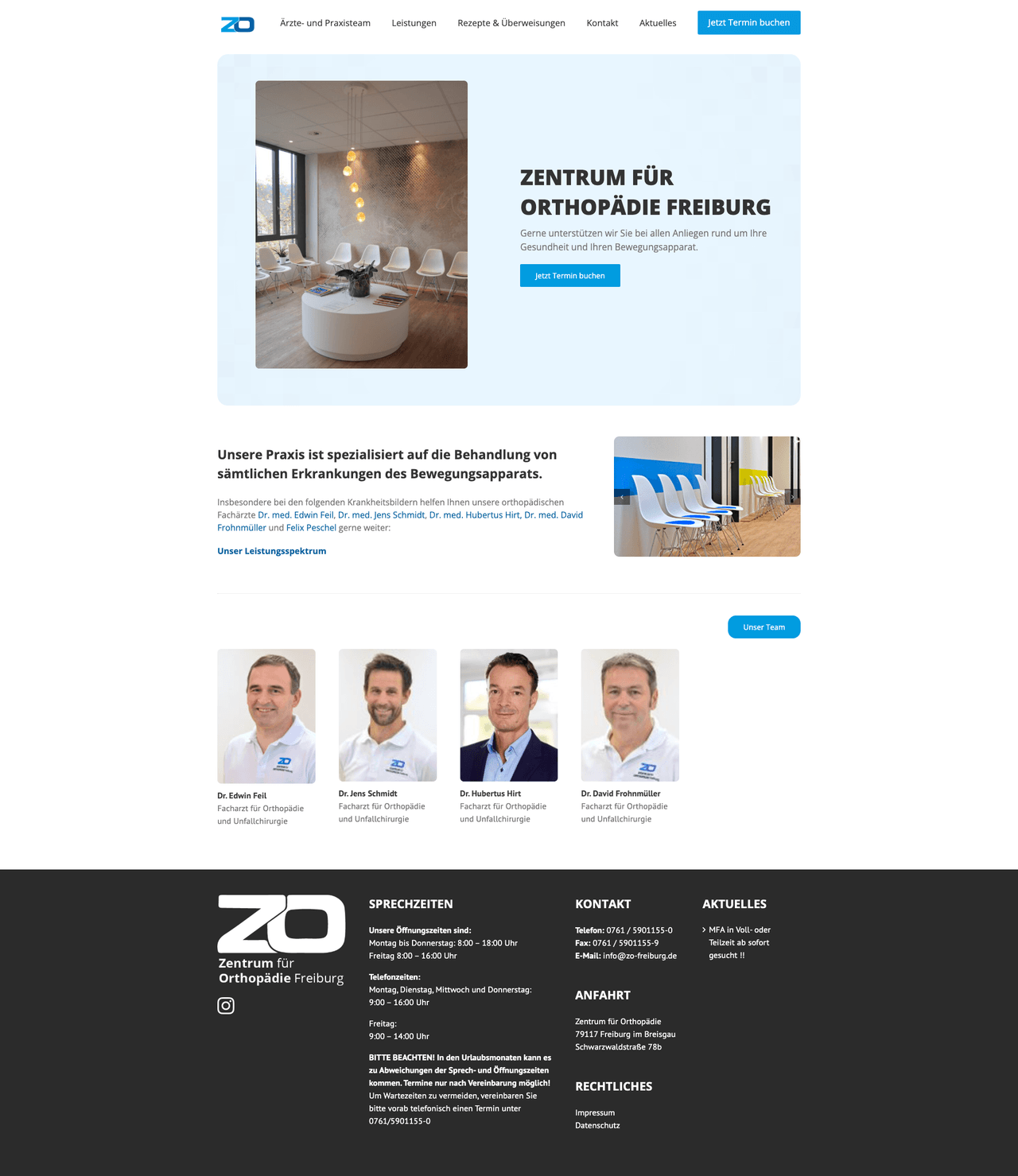 Full screenshot of ZO Freiburg project